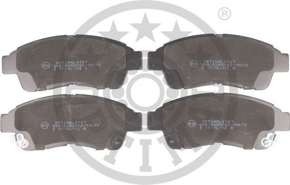 Тормозные колодки Optimal. Артикул BP-09787