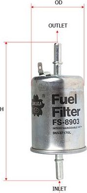 Топливный фильтр Sakura. Артикул FS-8903