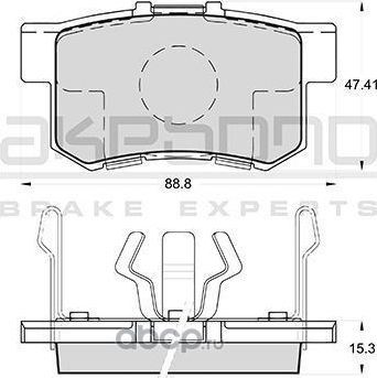 Колодки тормозные (Akebono). Артикул AN684WK