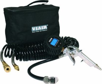 Шланг VIAIR для подкачки колёс с электронным пистолетом 7,6м черный армированный. Артикул 00044