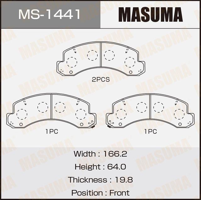 Тормозные колодки Masuma. Артикул MS-1441