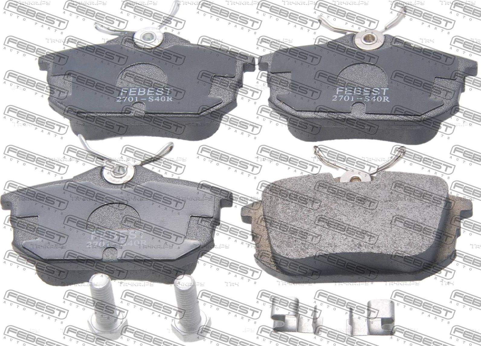 Тормозные колодки Febest задние для Mitsubishi Space Star I 2000-2004. Артикул 2701-S40R