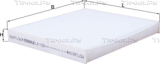 Салонный фильтр Mahle для Mazda 2 I (DY) 2003-2007. Артикул LA 158