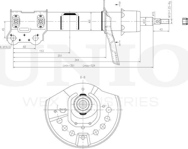 Амортизатор подвески (Unio). Артикул SAB-10363