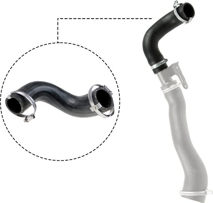 Патрубок интеркулера Gates (Полихлоропрен (неопрен)). Артикул 09-0655