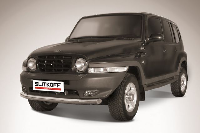 Защита Slitkoff переднего бампера d76 для ТагАЗ Tager 5-дв. 2008-2026. Артикул TAT5d010