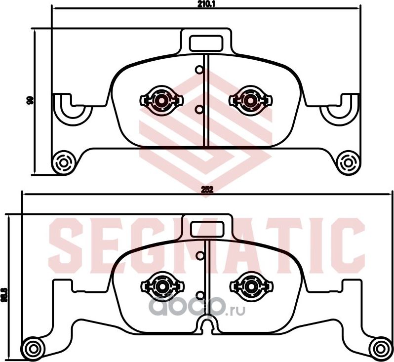 Колодка торм диск пер (Segmatic). Артикул SGBP2789