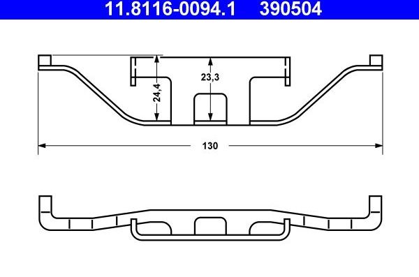 Пружина тормозного суппорта ATE задний для BMW 3 IV (E46) 2000-2005. Артикул 11.8116-0094.1