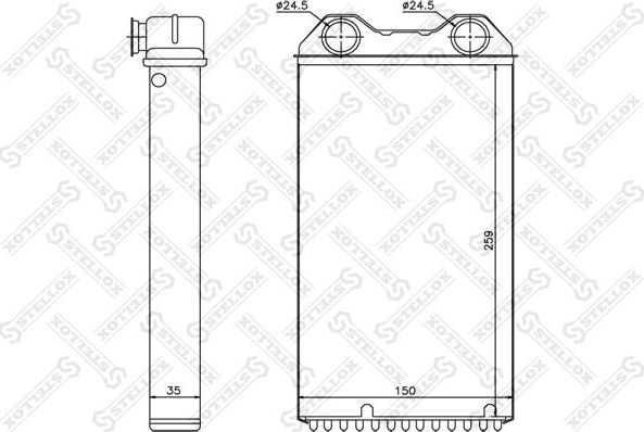 Радиатор отопителя (печки) Stellox для Renault Trafic II 2001-2014. Артикул 10-35229-SX