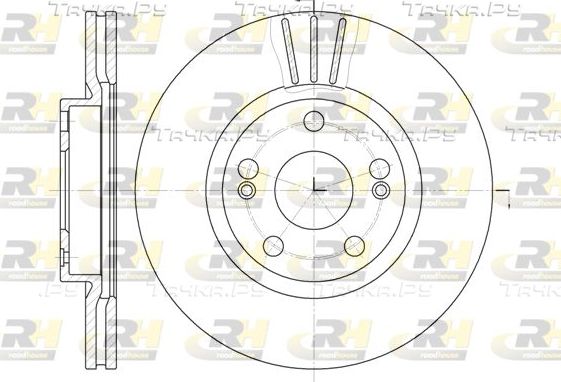 Тормозной диск RoadHouse передний для Renault Laguna I 1994-2001. Артикул 6301.10