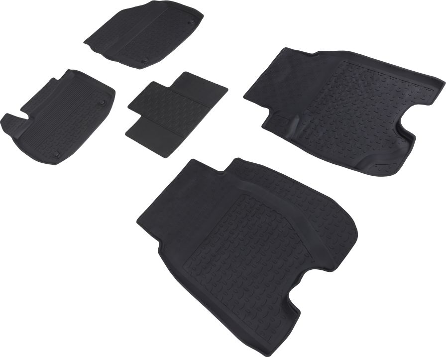 Коврики резиновые Seintex с высоким бортиком для салона Honda Civic хэтчбек 5-дв. 2012-2026. Артикул 84994