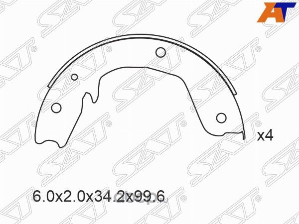 Колодки тормозные RR MITSUBISHI PAJERO V6WV7WV (SAT). Артикул STMR535718