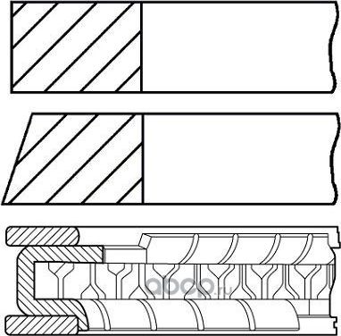 Кольца поршневые VAG 1.2TSI d71 1.2-1.2-2 (Goetze). Артикул 0844230010