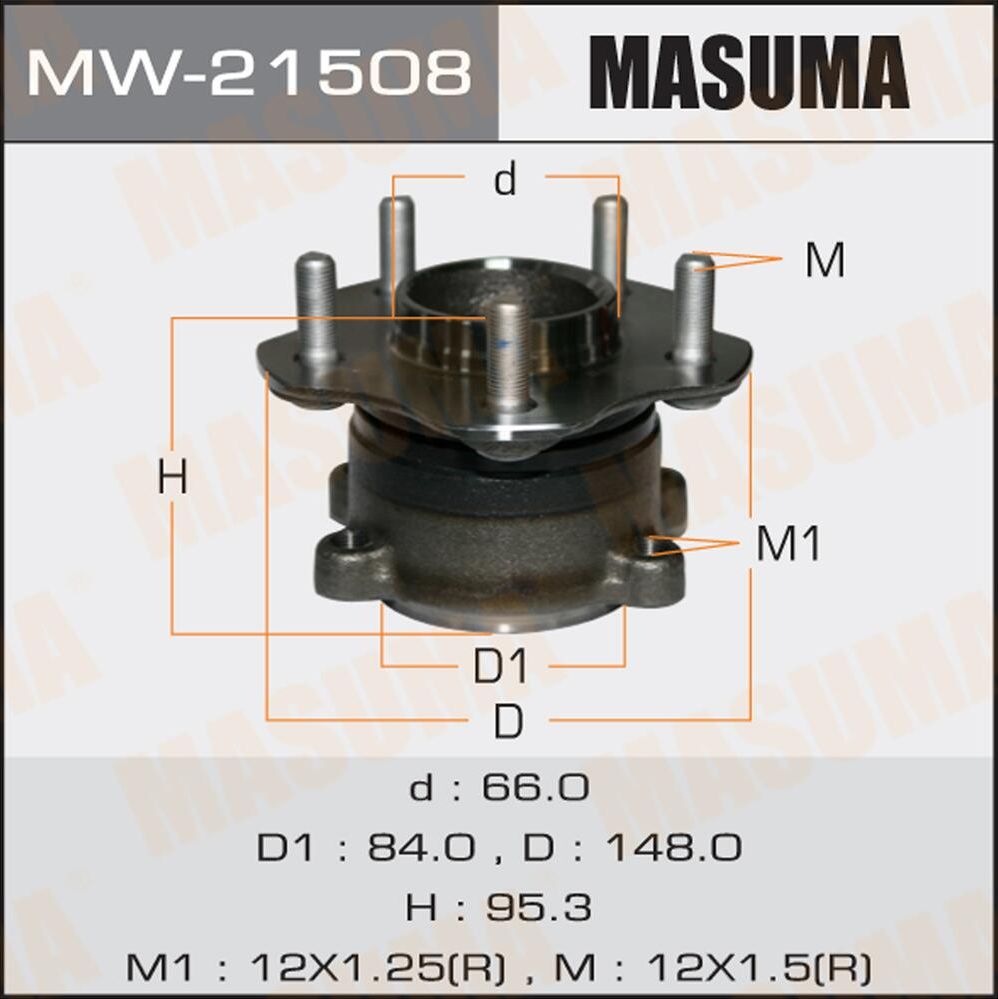 Ступица колеса с интегрированным подшипником Masuma. Артикул MW-21508