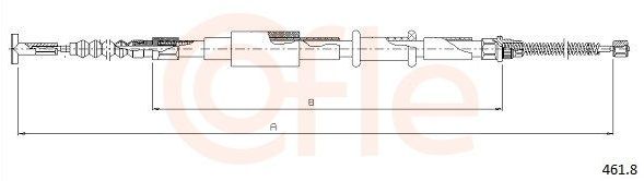 Трос ручника (тросик ручного тормоза) Cofle. Артикул 461.8