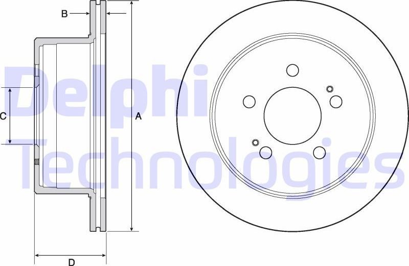 Тормозной диск Delphi. Артикул BG4677C