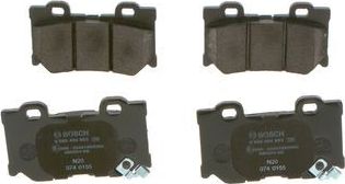 Тормозные колодки Bosch (Low-Metallic) задние для Infiniti QX70 2013-2017. Артикул 0 986 494 863