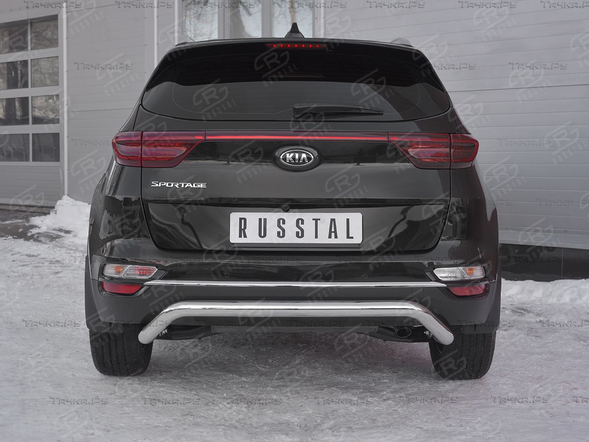 Защита RusStal заднего бампера d63 волна под машину для Kia Sportage IV  рестайлинг 2018-2024. Артикул KSZ-003194 - купить в Алматы, фото, отзывы,  доставка по Казахстану. Магазин Альта-Картер