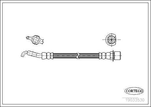 Тормозной шланг Corteco задний для Lexus LS III 2000-2006. Артикул 19033530