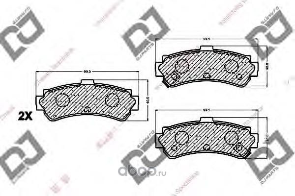 Колодки тормозные дисковые (DJ Parts). Артикул BP1041