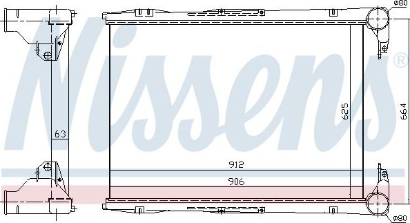 Интеркулер Nissens. Артикул 96968
