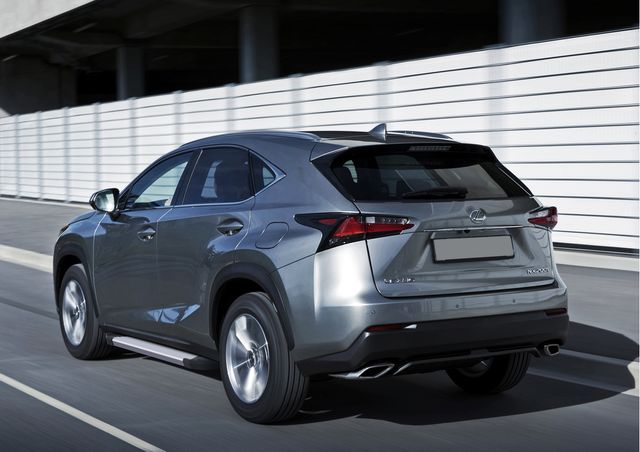 Пороги алюминиевые Rival Silver для Lexus NX 2014-2017. Артикул F173AL.3202.1