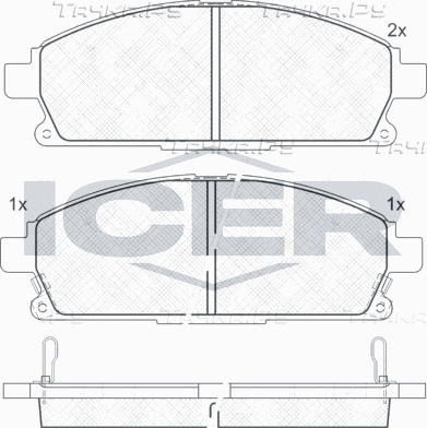 Тормозные колодки Icer передние для Infiniti Q I 1993-1996. Артикул 181521