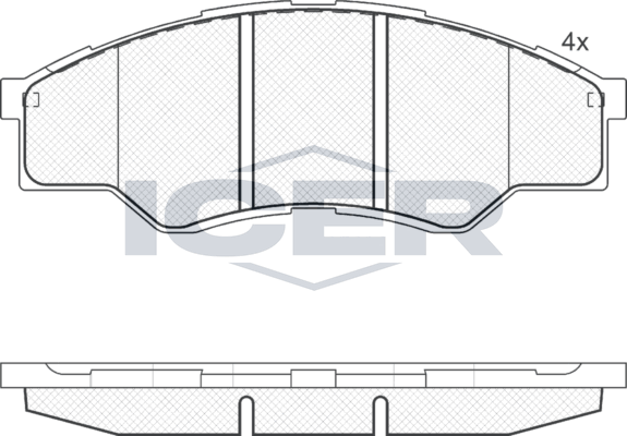 Тормозные колодки Icer. Артикул 181824