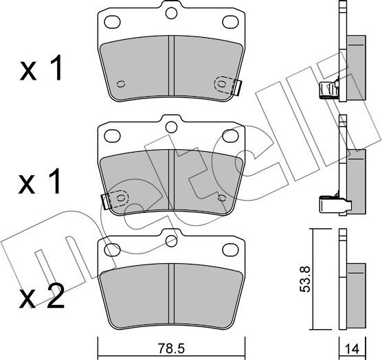 Тормозные колодки Metelli. Артикул 22-0431-0