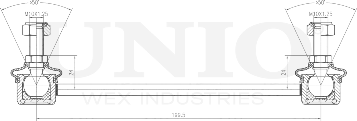 Тяга/стойка стабилизатора (Unio). Артикул SSP-50251