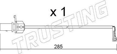 Датчик износа тормозных колодок  Trusting. Артикул SU.345