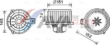 Вентилятор, мотор печки (отопителя) салона AVA для Hyundai i40 I 2011-2026. Артикул HY8430