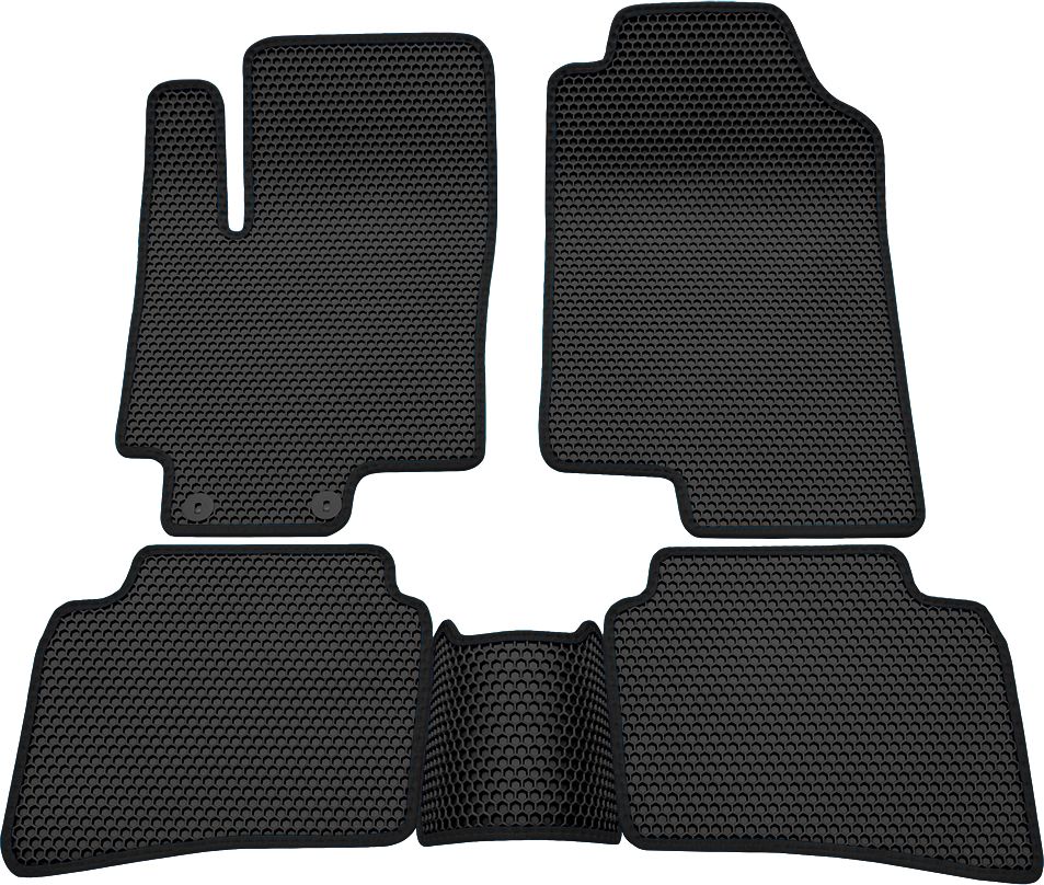 Коврики Rezkon EVA Соты для салона Hyundai Solaris II 2017-2026 Черный кант. Артикул 9120050201