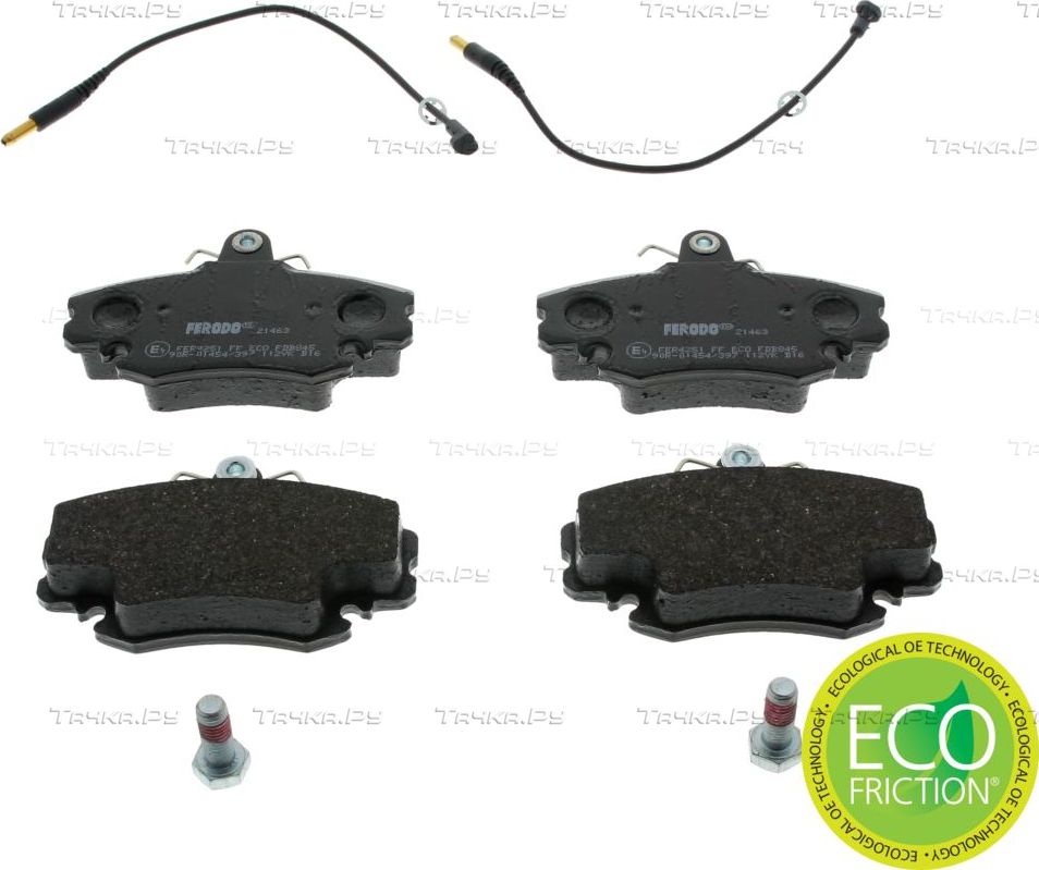 Тормозные колодки Ferodo Premier Eco Friction передние для Peugeot 309 I 1985-1993. Артикул FDB845