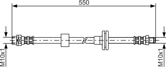 Тормозной шланг Bosch передний для BMW X3 I (E83) 2003-2010. Артикул 1 987 481 056