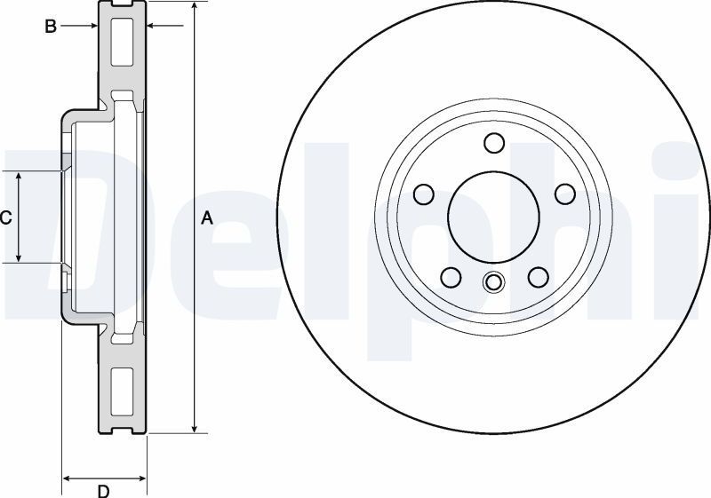 Тормозной диск Delphi. Артикул BG9155C