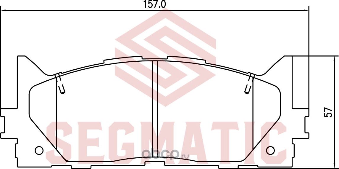 Колодка торм диск пер (Segmatic). Артикул SGBP2661