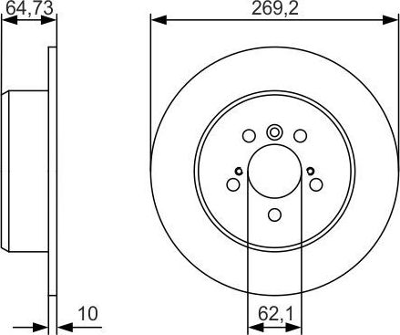 Тормозной диск Bosch. Артикул 0 986 479 R00