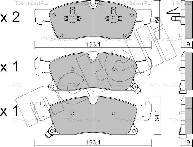 Тормозные колодки Metelli. Артикул 22-0927-0