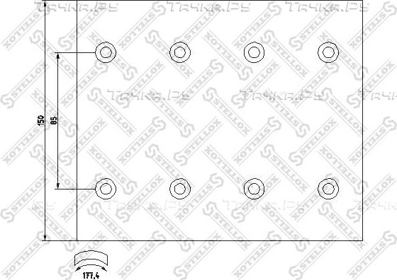 Тормозные накладки Stellox. Артикул 85-00942-SX