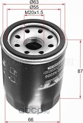 Фильтр масляный NISSAN VK, VQ30DE,VG33E,TB, VH41 (SAT). Артикул STAY100NS006