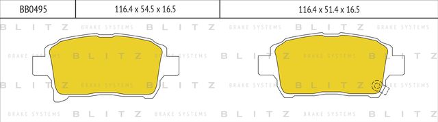 Колодки тормозные TOYOTA COROLLA/PRIUS/YARIS 99- 1.0-1.6 передн. (Blitz). Артикул BB0495