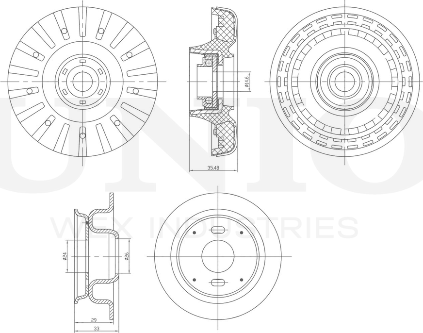 Опора амортизационной стойки (Unio). Артикул RMP-13140