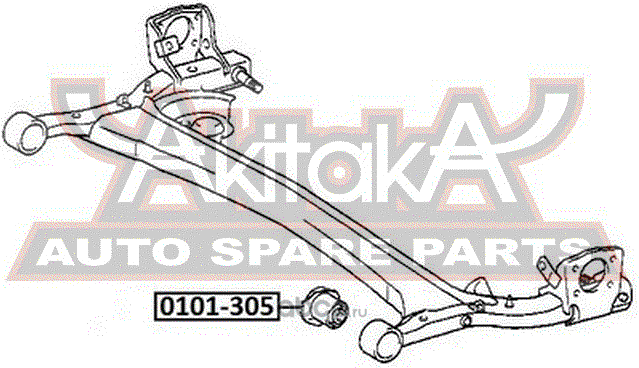 Сайлентблок заднего рычага подвески Asva. Артикул 0101-305