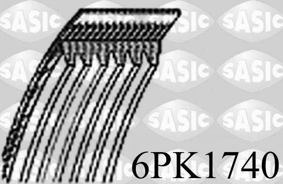 Приводной ремень поликлиновой Sasic. Артикул 6PK1740