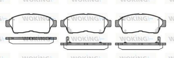 Тормозные колодки Woking передние для Toyota Camry 20 (V20, XV20) 1996-2002. Артикул P5023.02