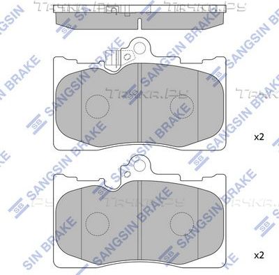 Тормозные колодки Sangsin Hi-Q передние для Lexus GS III 2005-2011. Артикул SP2302