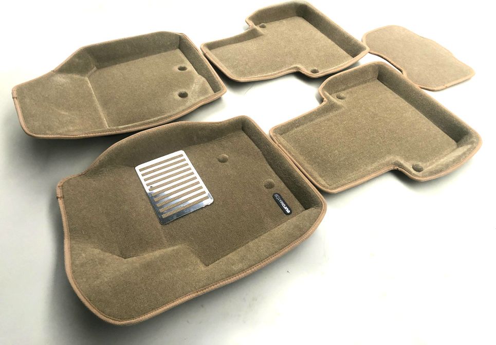 Коврики текстильные Euromat 3D Lux для салона Volvo XC90 2002-2014. БЕЖЕВЫЕ. Артикул EM3D-005508T