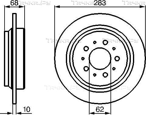Тормозной диск Bosch задний для Volvo XC70 I 1997-2000. Артикул 0 986 478 445