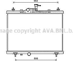 Радиатор охлаждения двигателя AVA для Renault Koleos I 2008-2016. Артикул RT2603